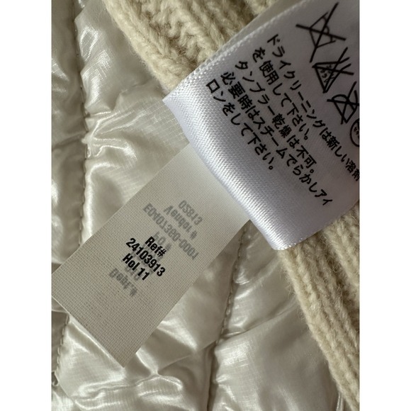 Womens Eddie Bauer Ivory Insulated Wool Blend CableKnit Sweater Vest Full Zip  M - Picture 11 of 13